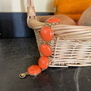 J. Crew orange and gold bracelet